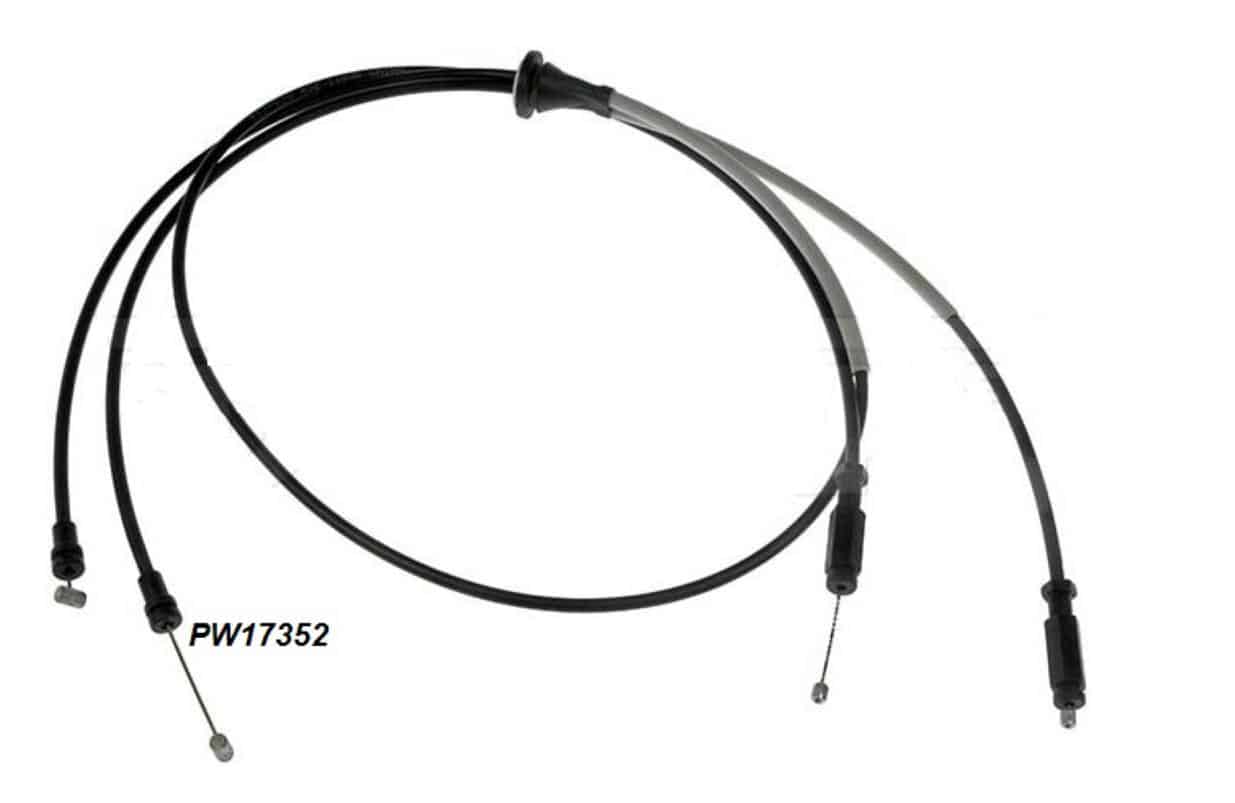 Hood release Cable: Corvette 84-96 Release Twin Cable